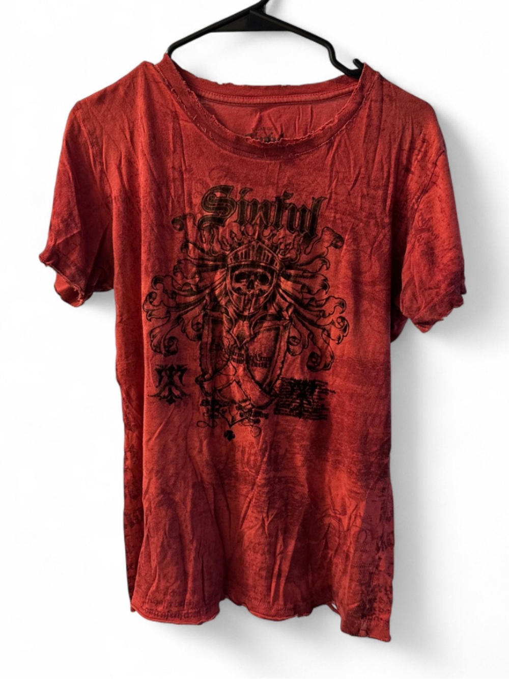 Red 2000s Sinful T-shirt